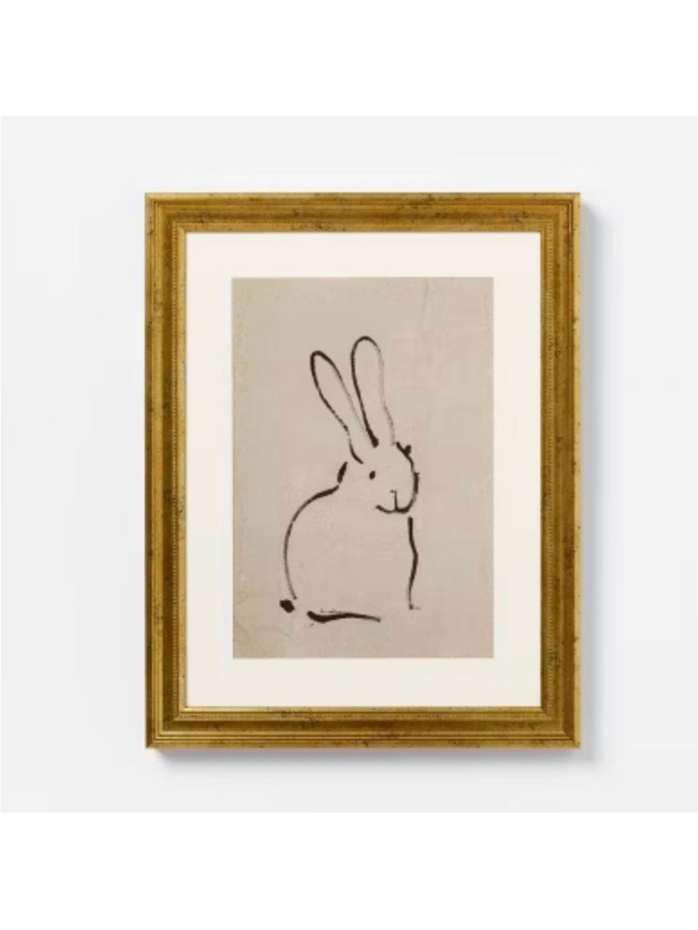 Studio McGee 14"x18" Bunnies Bunny Framed Art - Threshold Target Brass Framed